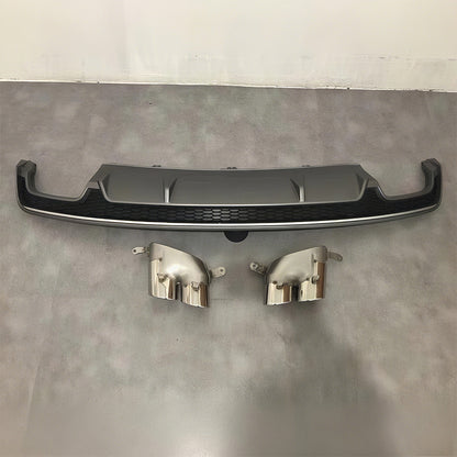 Audi A7 S-Line rear diffuser with tips