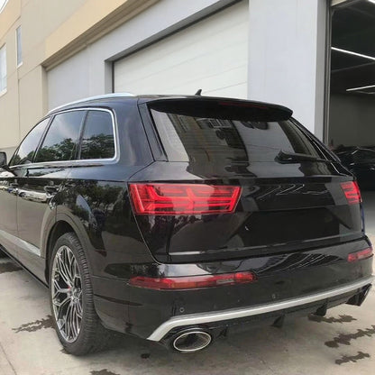 Audi Q7 4M tailpipe-integrated rear diffuser
