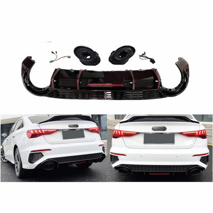 Audi S3 8Y Rear Diffuser with Integrated Tailpipe