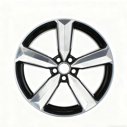 Bright black silver face Audi rims