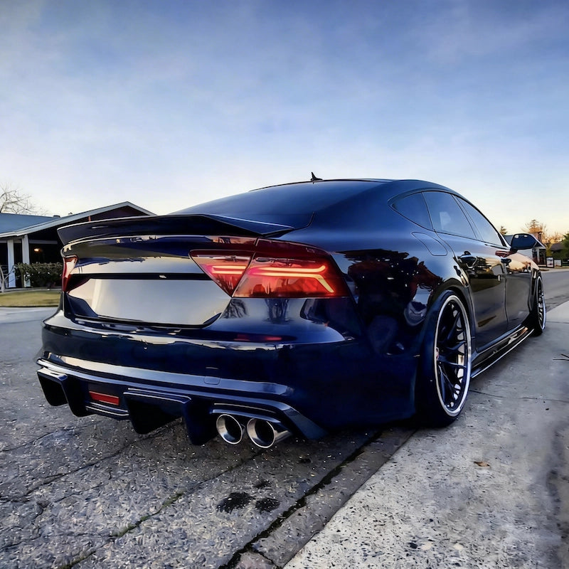Carbon Fiber Quad Tips for audi a7 carbon fiber rear diffuser C7.5