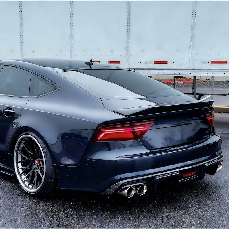Carbon fiber rear diffuser Installed on 2017 Audi S7 C7.5
