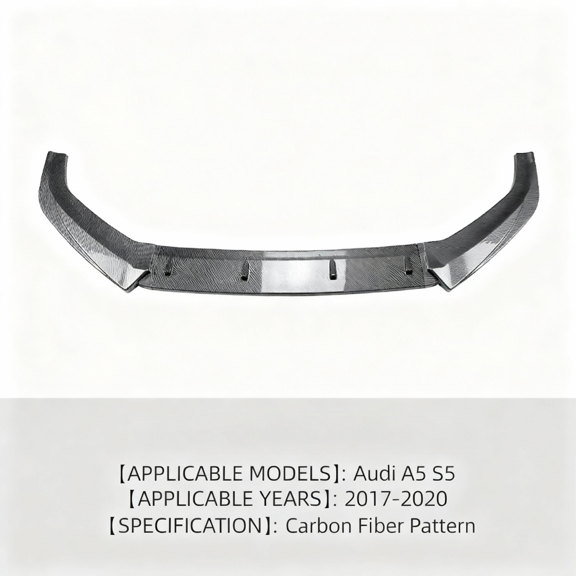 Carbon fiber style front lip for pre-facelift A5