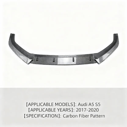 Carbon fiber style front lip for pre-facelift A5