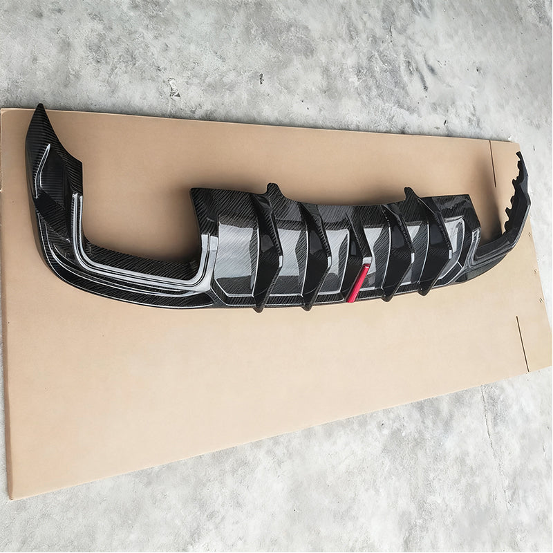 Carbon rear diffuser with tailpipes