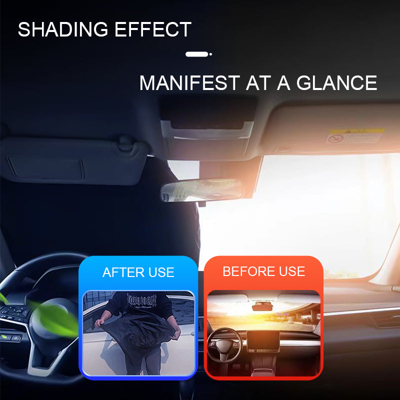 Compact foldable sunshade for glove box storage