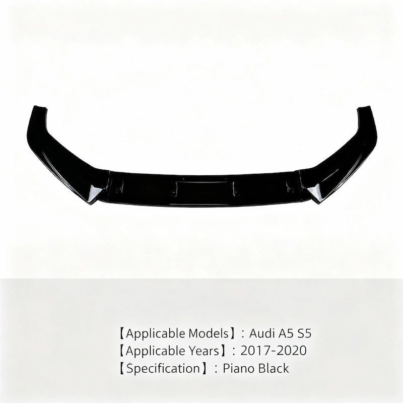 Direct fit gloss black splitter Audi S5 B9