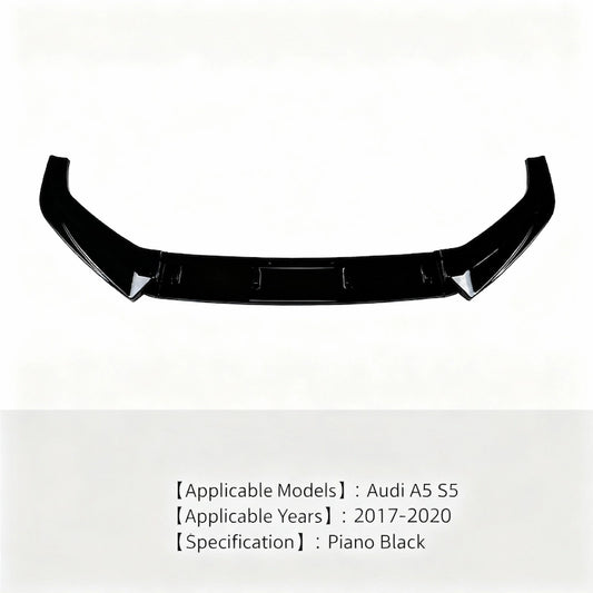 Direct fit gloss black splitter Audi S5 B9