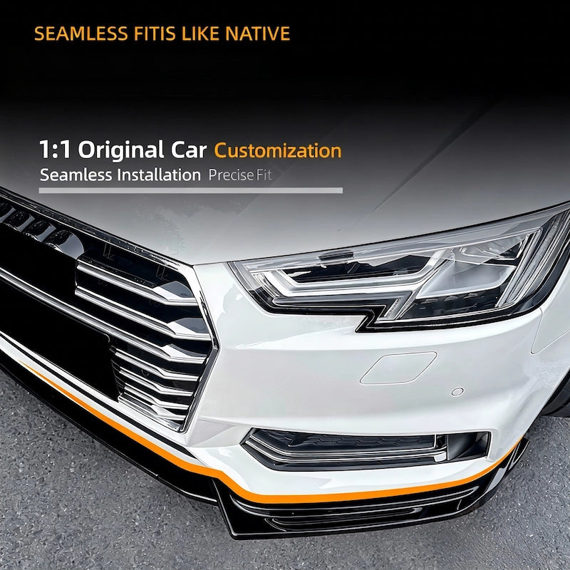 Easy install front bumper lip Audi