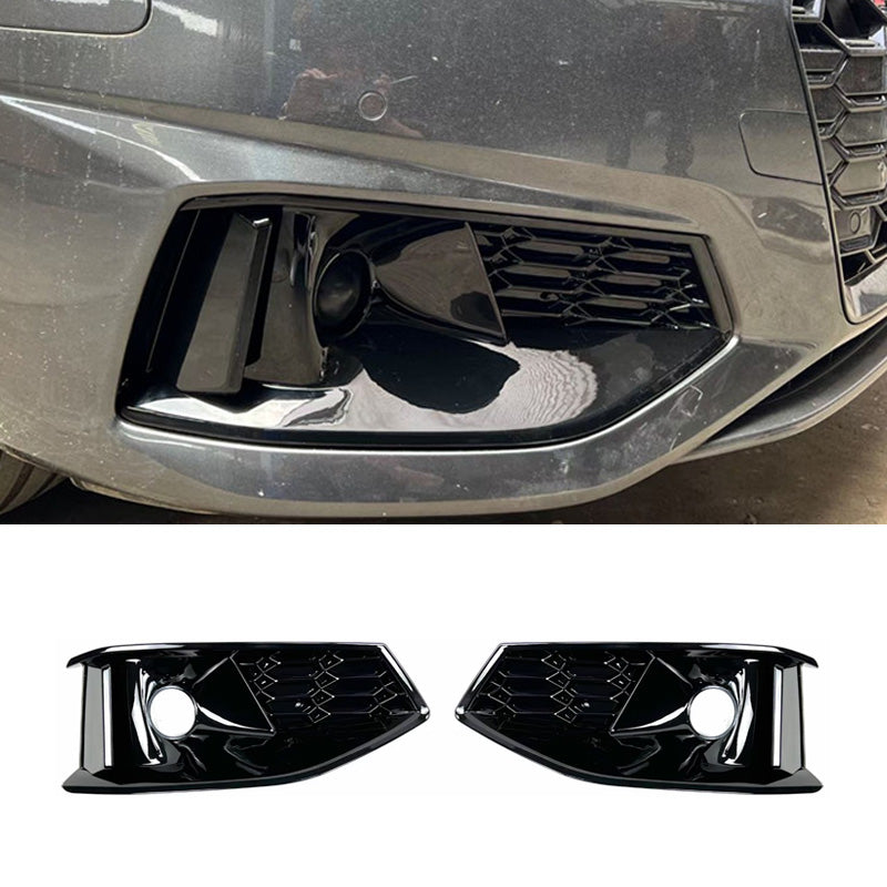 Fast shipping black/silver fog light grilles for 2020 - 2024 Audi A4L/S4 B9