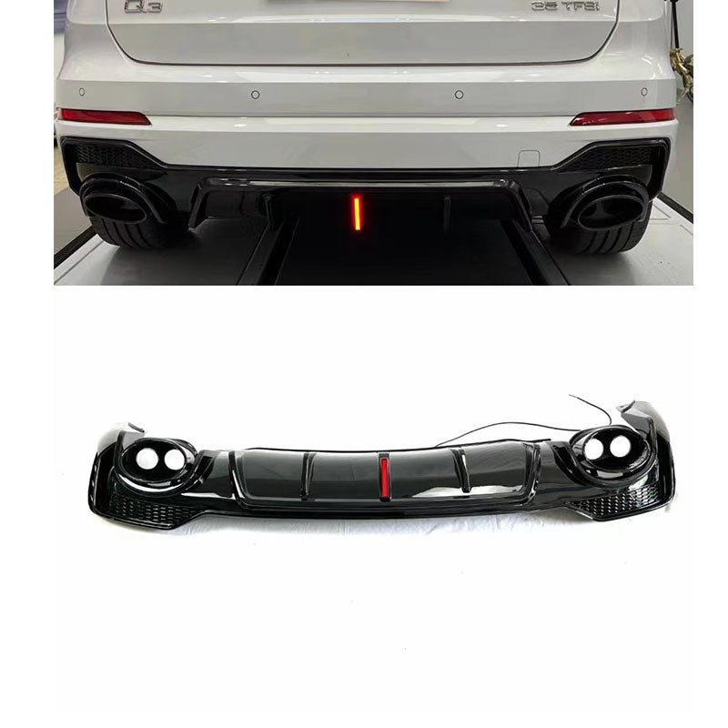 For Audi Q3 F3 rear diffuser with lighting