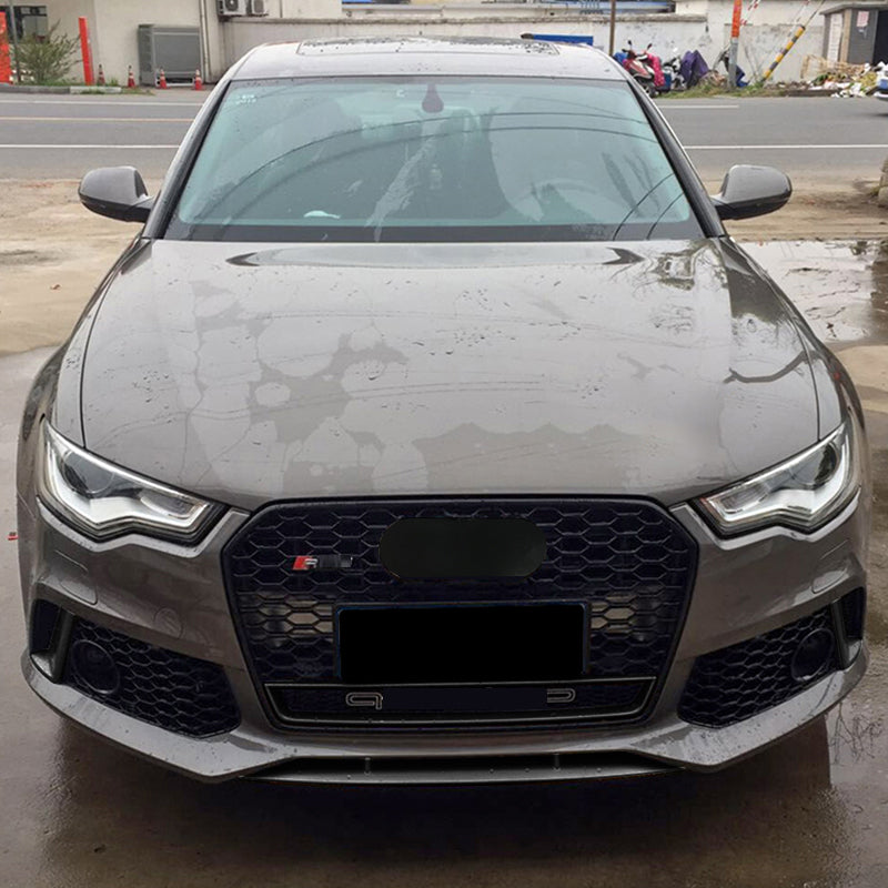 Front Bumper Conversion Kit to 16-18 RS6 Style For Audi A6 C7/S6 