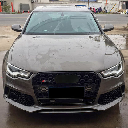 Front Bumper Conversion Kit to 16-18 RS6 Style For Audi A6 C7/S6 