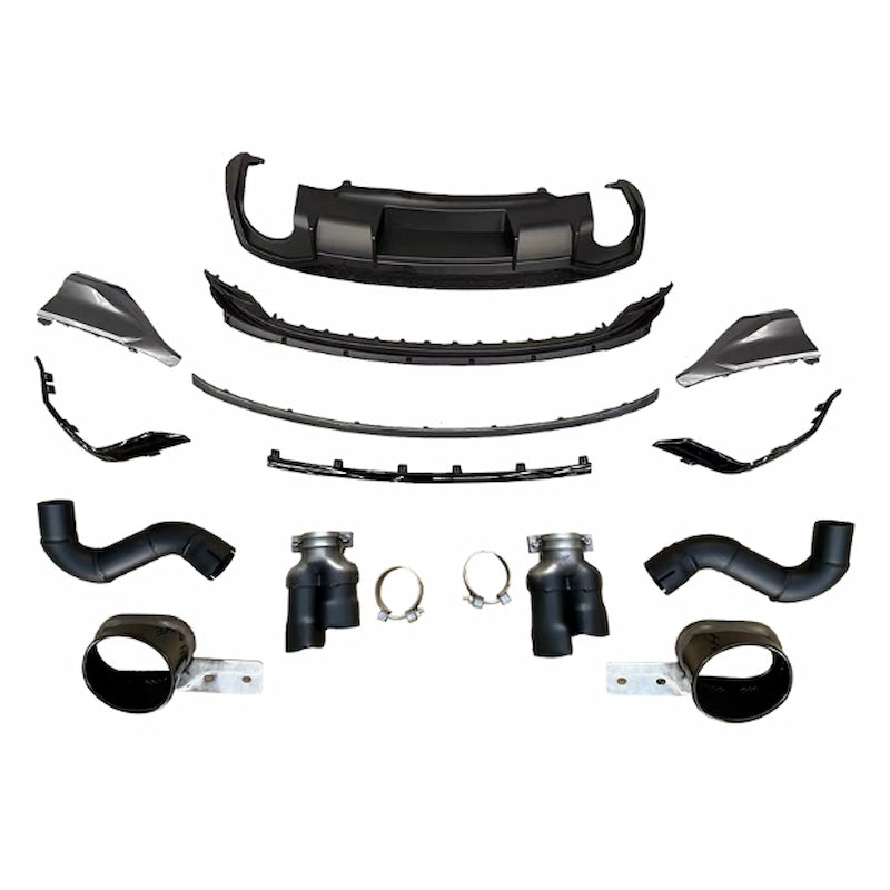 Gloss black RSQ3 style rear diffuser for 2024 Audi Q3 SUV