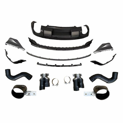 Gloss black RSQ3 style rear diffuser for 2024 Audi Q3 SUV