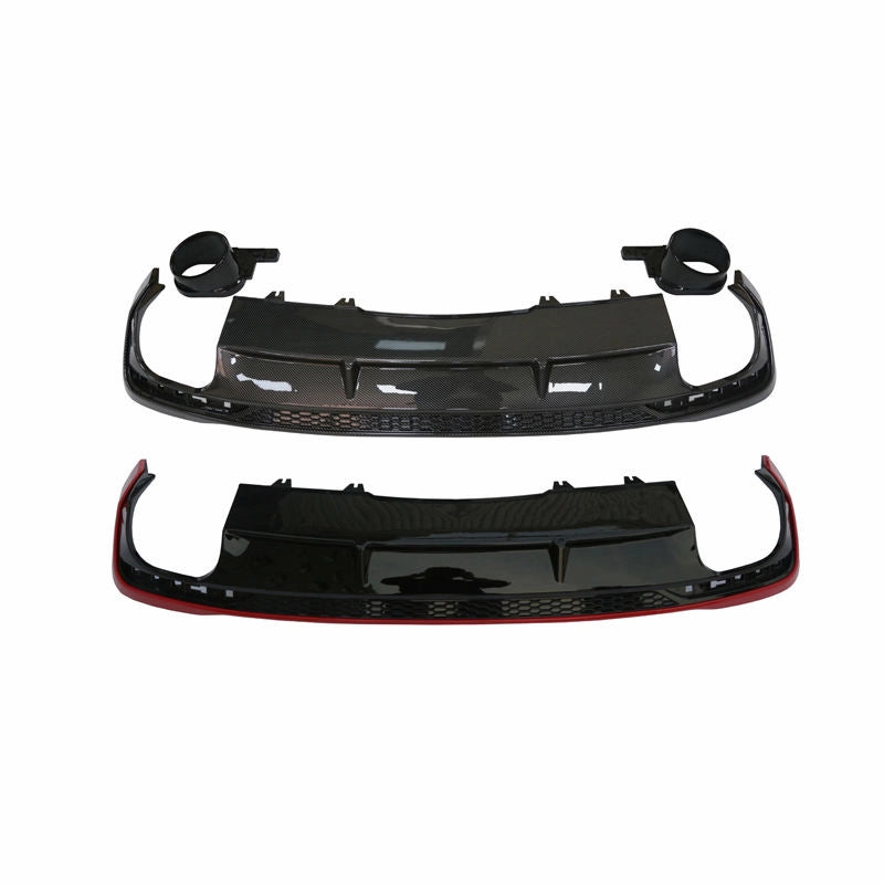 Gloss black S4 rear diffuser for Audi A4 S4 B9.5 2020 sleek OEM+ bumper lip