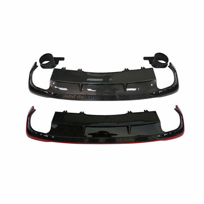 Gloss black S4 rear diffuser for Audi A4 S4 B9.5 2020 sleek OEM+ bumper lip