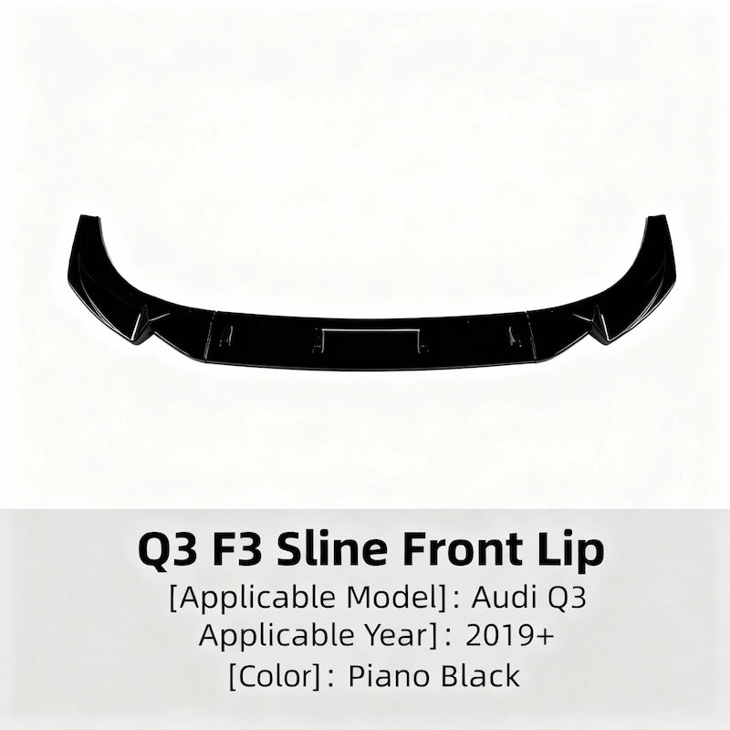 Gloss black front lip for Audi Q3