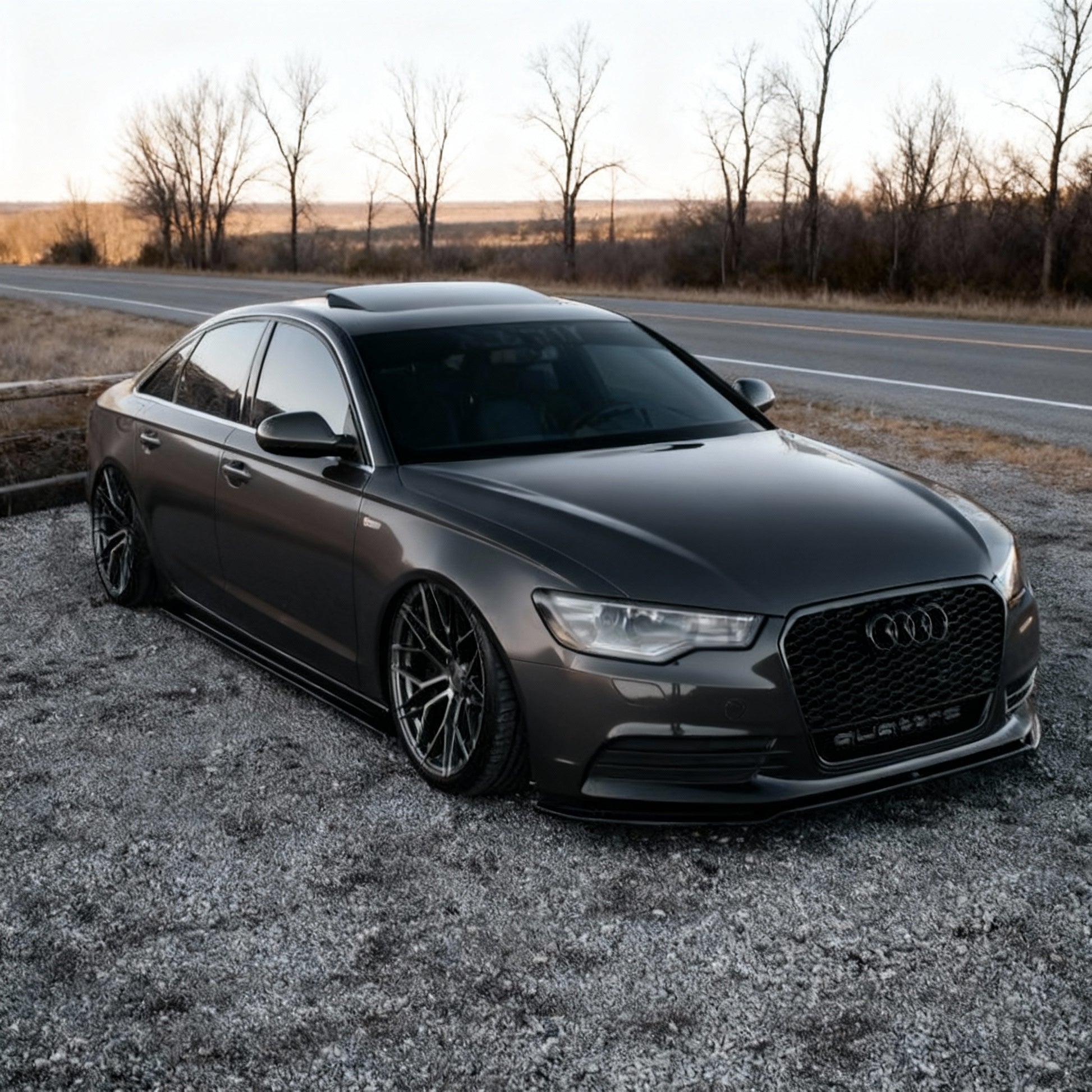 Gloss carbon fiber mirror caps with all functions a6/s6/rs6