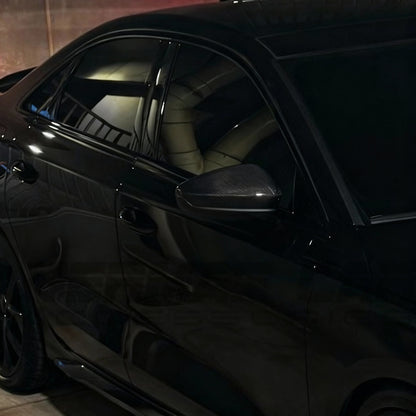 Perfect Fit - Carbon Fiber Mirror Caps on 2023 Audi S3 8Y