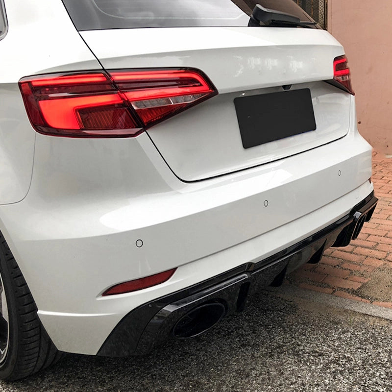 RS3 Style Diffuser with Two Exhaust Tips for A3 