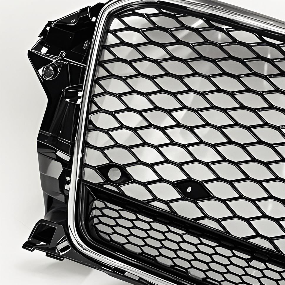 Audi A3/S3 8V RS3 Style Honeycomb Front Grille With Lower Frame-Chrome