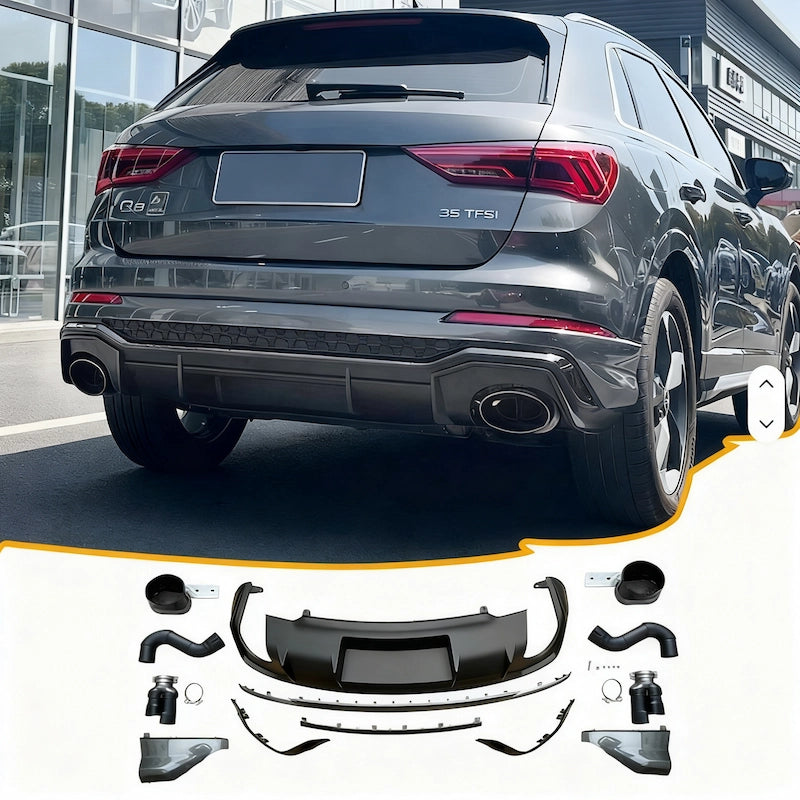 RSQ3 style rear diffuser for 2022 Audi Q3 F3
