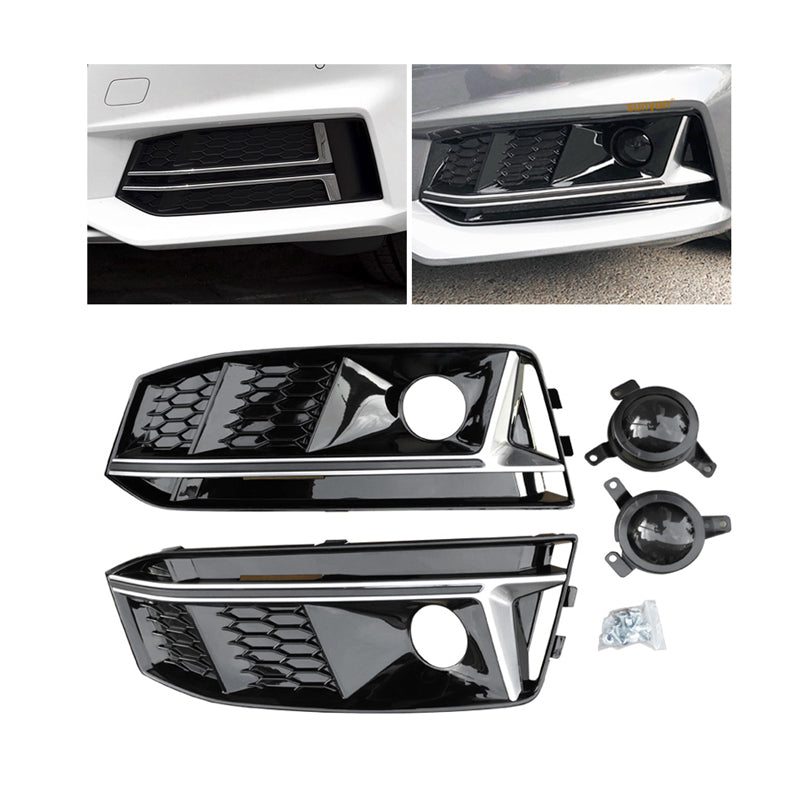 Wholesale ACC-compatible fog grilles for Audi A4L/S4 B9 S-Line with fast delivery