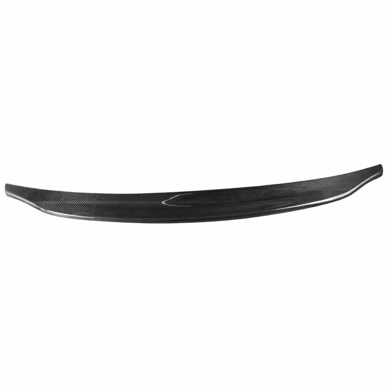 Audi A4 B8 Ducktail Carbon Fiber Trunk Lip Spoiler - Close Up Installed Angle