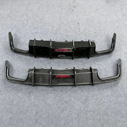 2019-2025 For Audi A6 C8 S-Line S6 Style Rear Diffuser with LED