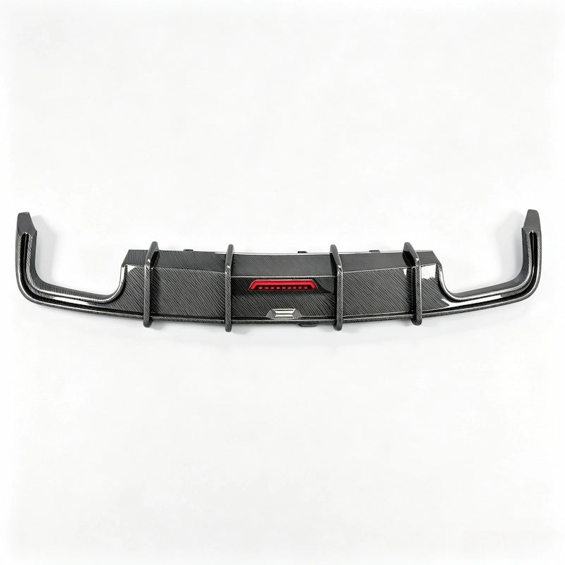 2019-2025 For Audi A6 C8 S-Line S6 Style Rear Diffuser with LED