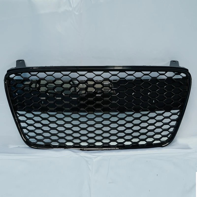 Audi R8 MK1 Pre-Facelift Black Honeycomb Front Grille Glossy Black Frame 2007-2013 - Studio Product Photo