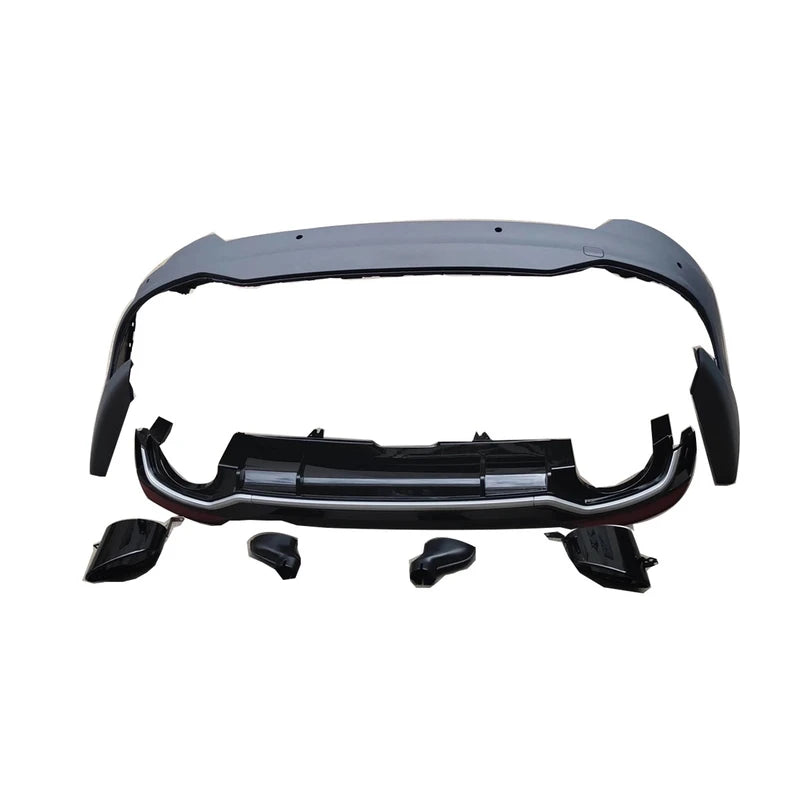Audi A5 S5 B9 RS5 Style Rear Bumper Kit with Exhaust Tips 2017-2019 White Background