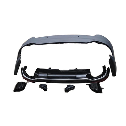 Audi A5 S5 B9 RS5 Style Rear Bumper Kit with Exhaust Tips 2017-2019 White Background
