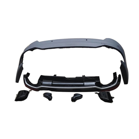 Audi A5 S5 B9 RS5 Style Rear Bumper Kit with Exhaust Tips 2017-2019 White Background