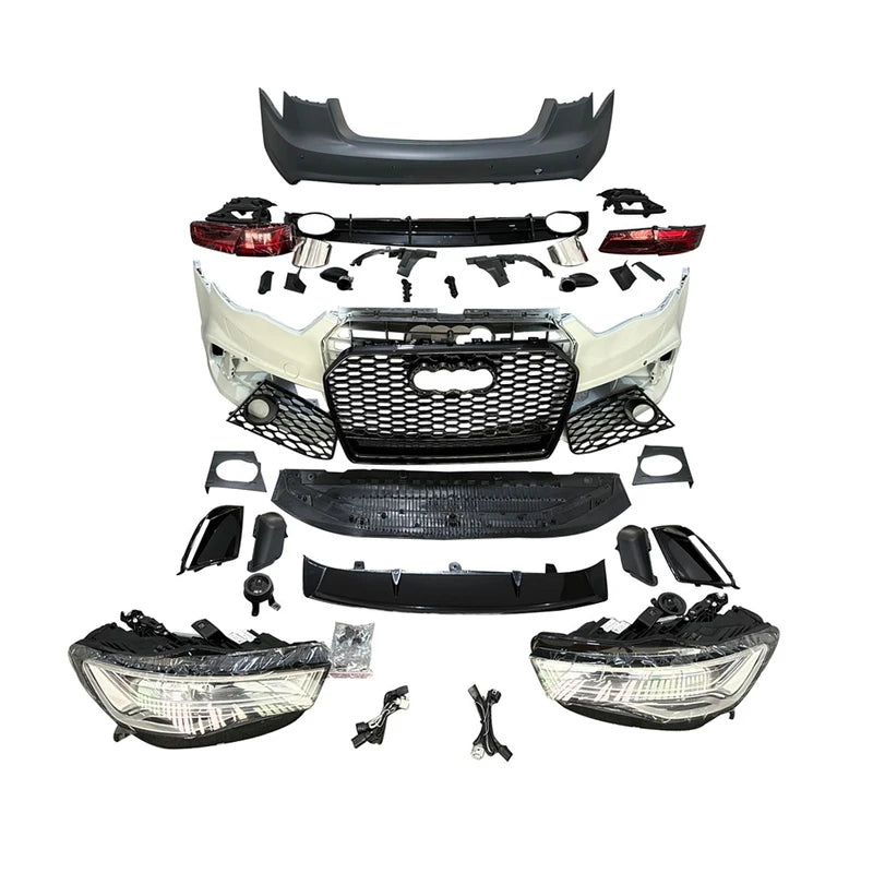 Audi A6 S6 C7 RS6 Body Kit 2012-2015 Complete Conversion Layout White Background