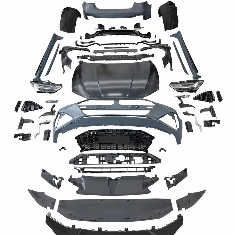 Audi A7 S7 C7 RS7 Wide Body Kit 2009-2015 Complete Body Kit Layout White Background