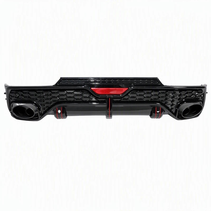 Audi Q5 SQ5 Sportback Venom Spider Style Rear Diffuser with F1 LED Fog Light Black Exhaust Tips 2019-2025 - Studio Product Photo