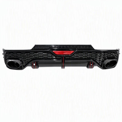 Audi Q5 SQ5 Sportback Venom Spider Style Rear Diffuser with F1 LED Fog Light Black Exhaust Tips 2019-2025 - Studio Product Photo