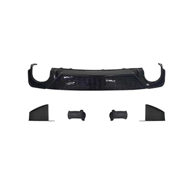 Audi A6 S6 C8 RS6 Style Rear Diffuser Kit with Exhaust Tips 2019-2025 White Background