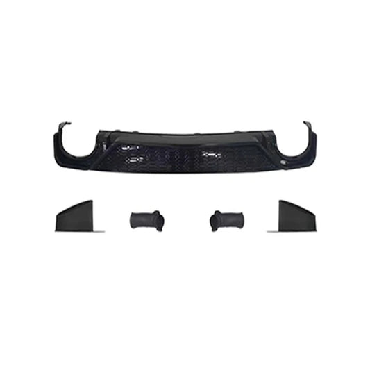 Audi A6 S6 C8 RS6 Style Rear Diffuser Kit with Exhaust Tips 2019-2025 White Background