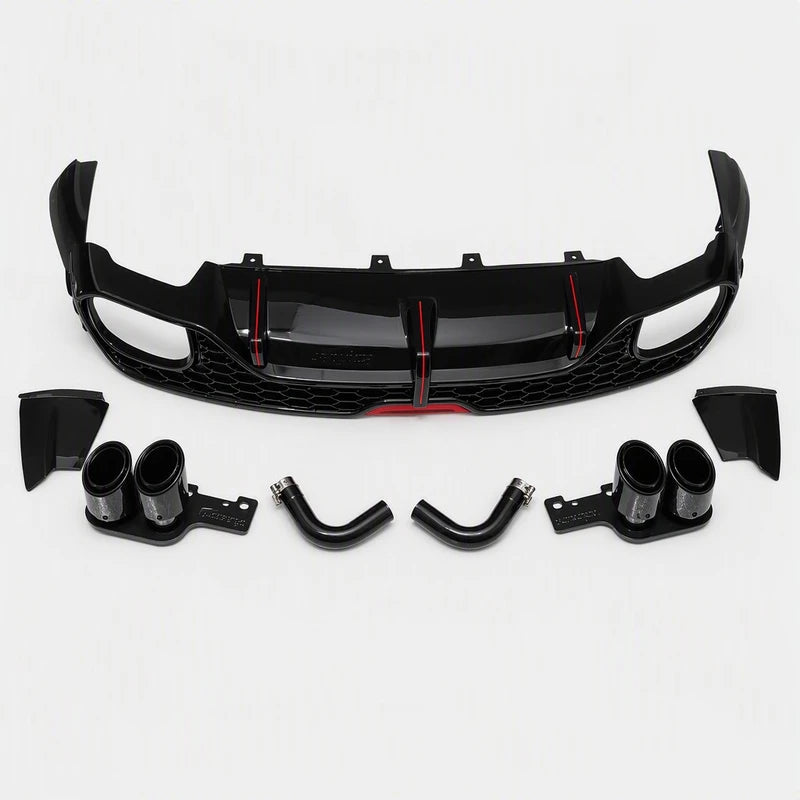 Audi Q5 SQ5 B9.5 Rear Diffuser Venom Spider Kit Complete Layout Exhaust Tips Components - EliteGermanParts