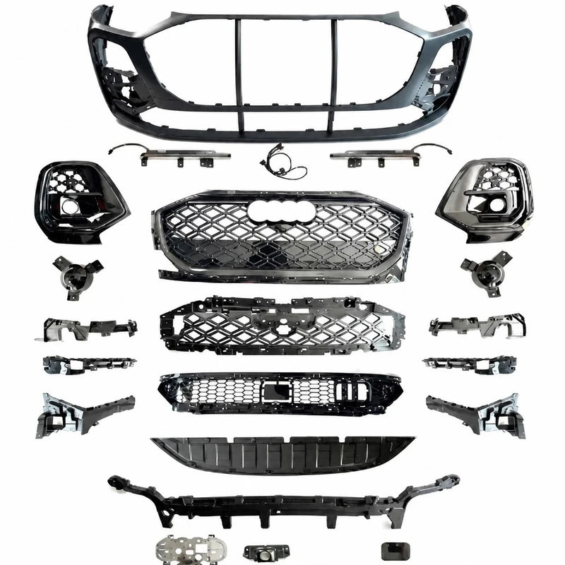 Audi Q5 SQ5 B9.5 RSQ5 Front Bumper Conversion Kit All Parts Honeycomb Grille - EliteGermanParts