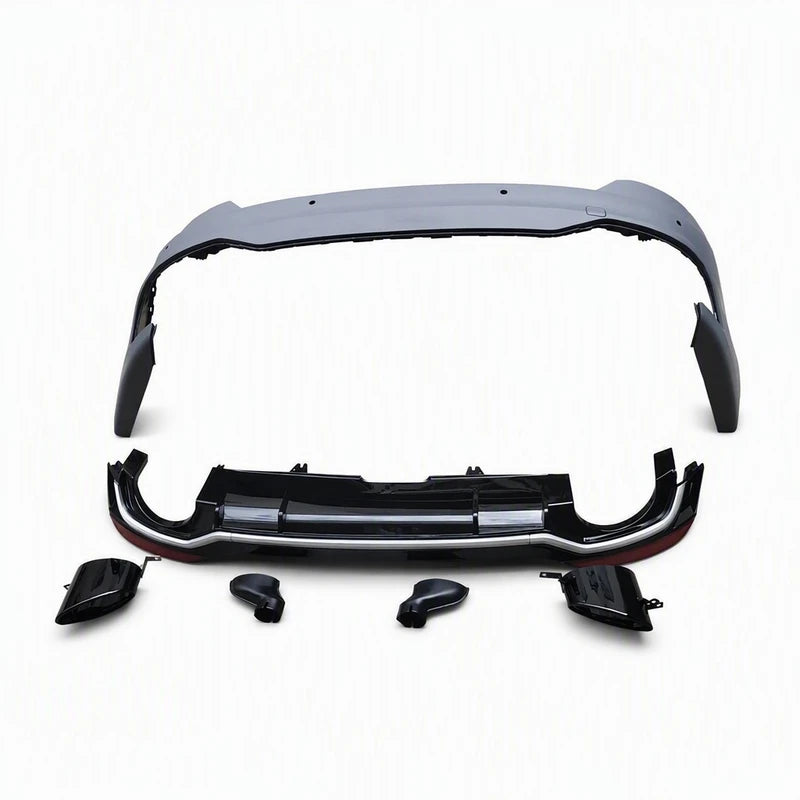 Audi A5 S5 B9 RS5 Rear Bumper Conversion Kit Diffuser Chrome Trim - EliteGermanParts