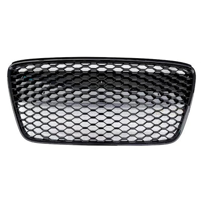 Audi R8 MK1 Glossy Black Honeycomb Grille Front View Hexagonal Mesh - EliteGermanParts