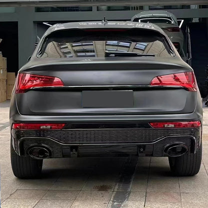 RSQ8 Style Rear Diffuser Installed on Audi Q5 Sportback B9.5 - Matte Gray
