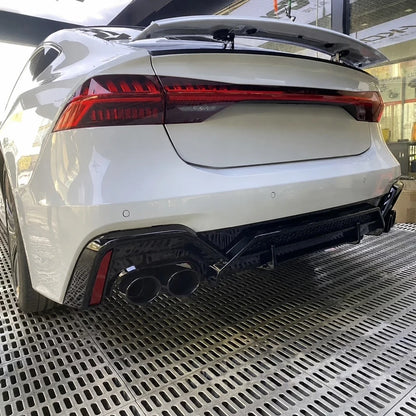 ABT Style Rear Bumper Kit on Audi A7 C8 - Nardo Grey Rear View