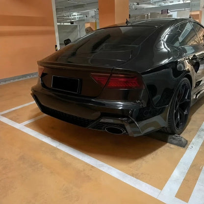 Audi A7 C7 RS7 Wide Body Kit Installed - Black Rear View