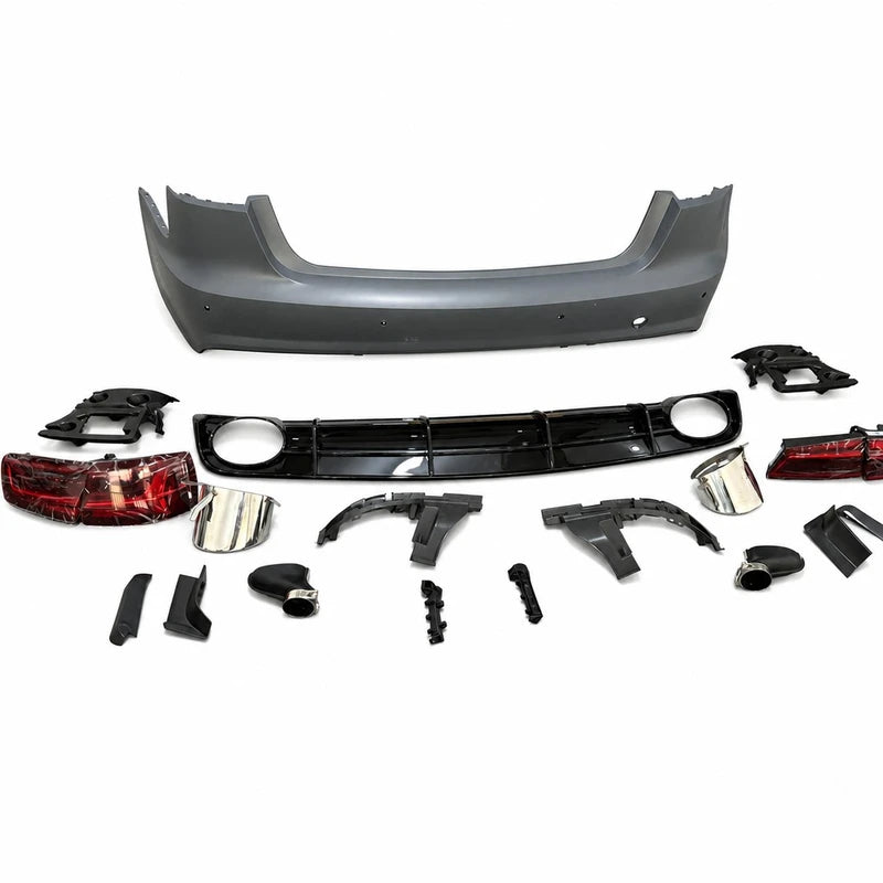 Audi A6 C7 RS6 Body Kit Rear Bumper Diffuser Taillights Chrome Exhaust - Layout