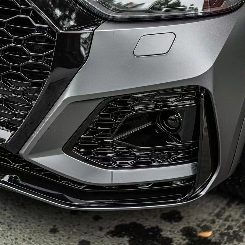 RSQ8 Style Honeycomb Grille Mesh Close-Up Detail - Q5 SQ5 B9.5 Front Bumper